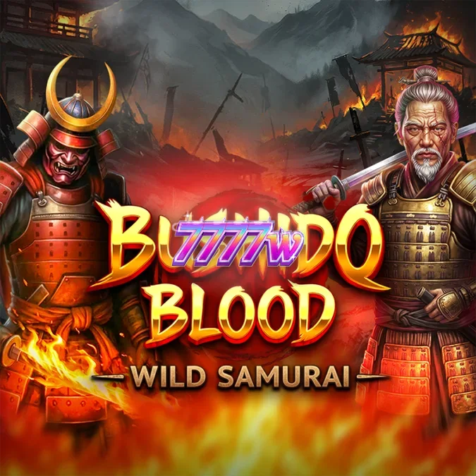 Tampilan visual slot Bushido Blood dengan latar belakang pemandangan gunung Jepang